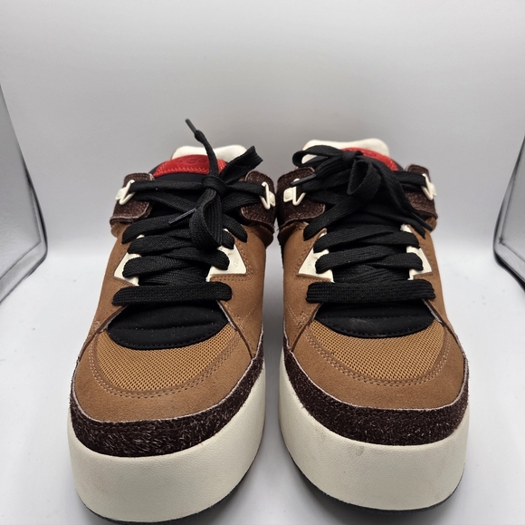 Ugg All Gender Goldencush Suede Platform Brown Red Sneakers M11 W12 - Picture 3 of 12